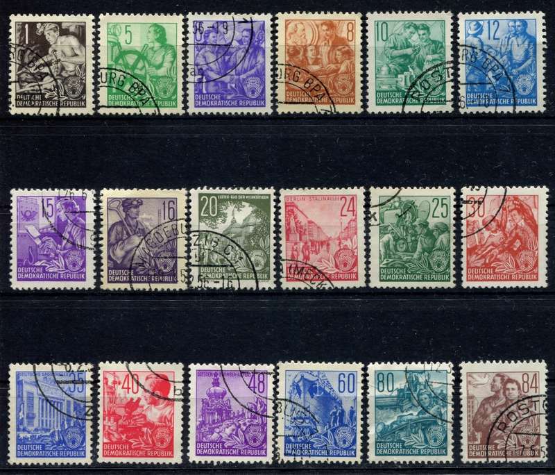 Germany/DDR - 1953 - Used - Background in Small Dots