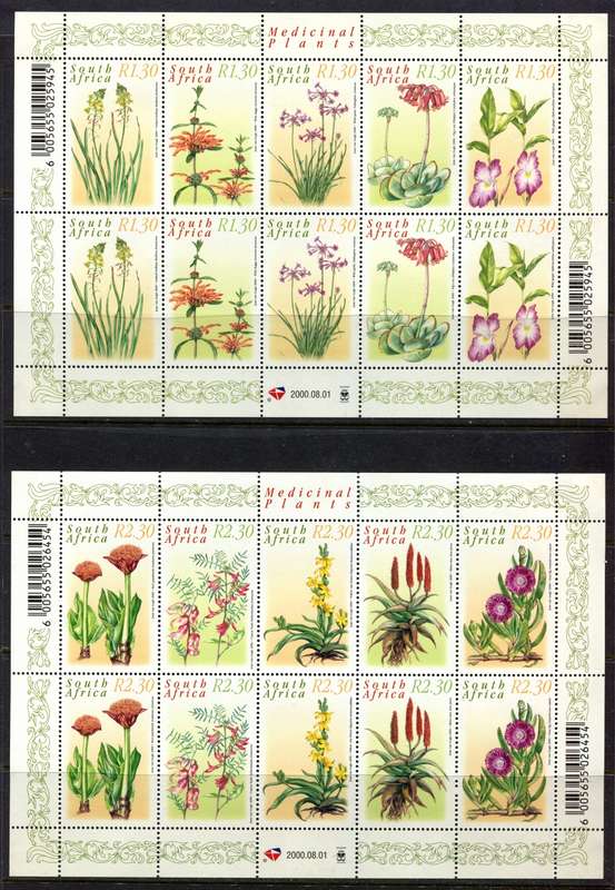 RSA - Set of 2 Sheets of 10 - 2000 - MNH