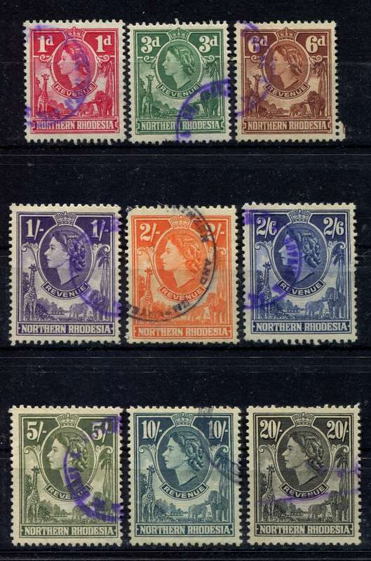 Northern Rhodesia - Revenue - 1955 - Used
