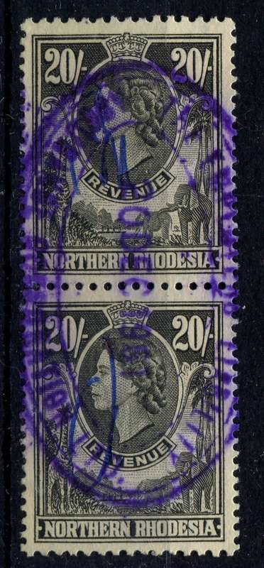 Northern Rhodesia - Revenue - 1955 - Used