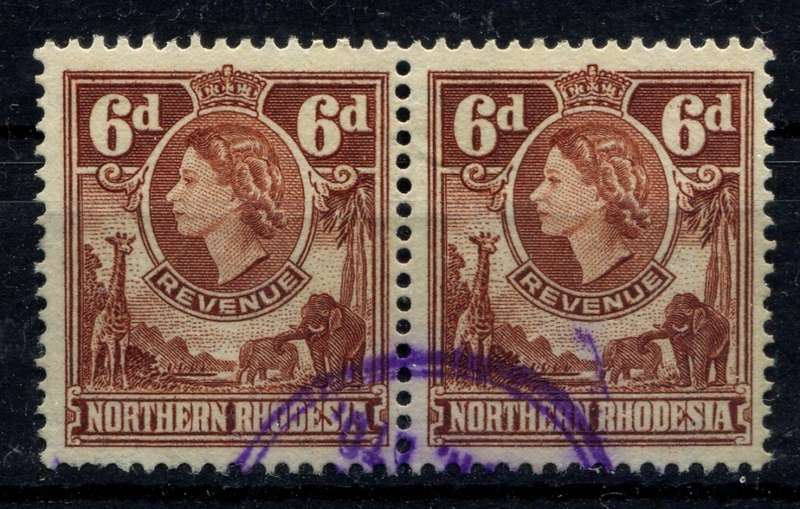 Northern Rhodesia - Revenue - 1955 - Used