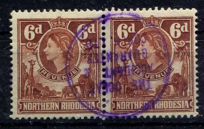 Northern Rhodesia - Revenue - 1955 - Used