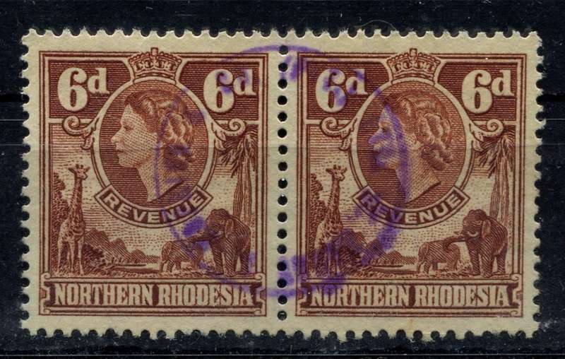 Northern Rhodesia - Revenue - 1955 - Used