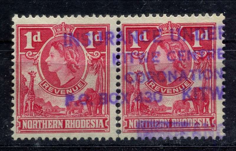 Northern Rhodesia - Revenue - 1955 - Used