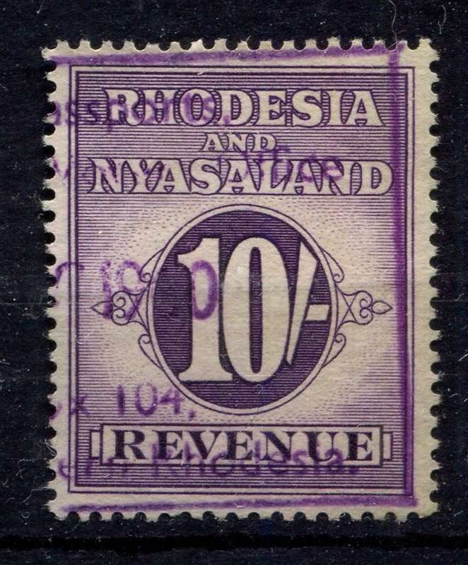 Rhodesia and Nyasaland - Revenue - 1956 - Used