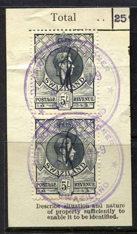 Swaziland - 1938 - Fiscally Used