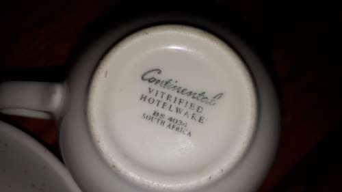 CONTINENTAL VITRIFIED HOTELWARE South Africa Espresso Cup and Saucer - Duo (10 available)