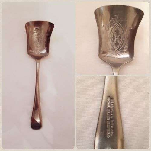 VINTAGE WEAR WITE RUSTLESS NICKEL SILVER SHEFFIELD SUGAR SPOON