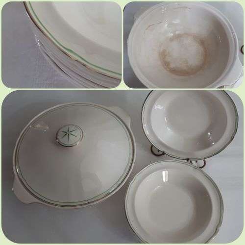 VINTAGE ALFRED MEAKIN MEDWAY DESIGN DESSERT SET