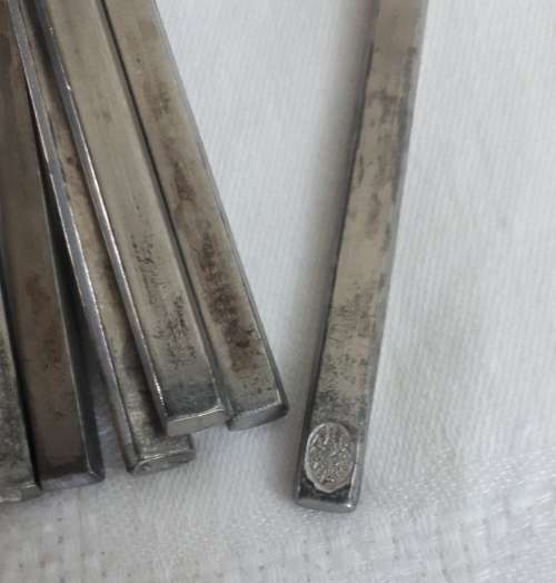 ANTIQUE SET OF 6 PEWTER SOUP SPOONS
