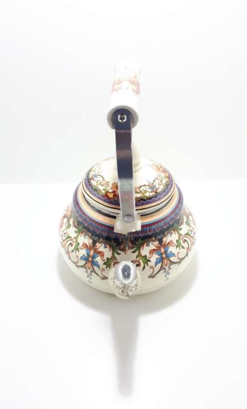 Decorated Enamel Kettle  2 litre Capacity