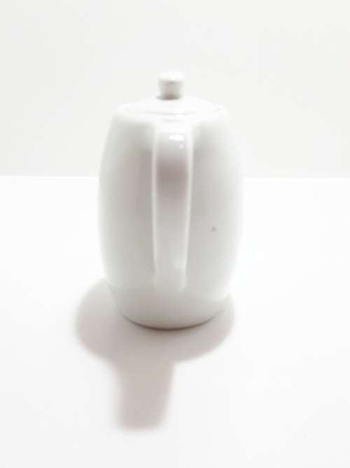 1920-1948 VINTAGE WHITE GLAZE GERMAN BAUSCHER WEIDEN PORCELAIN LIDDED HOT WATER POT