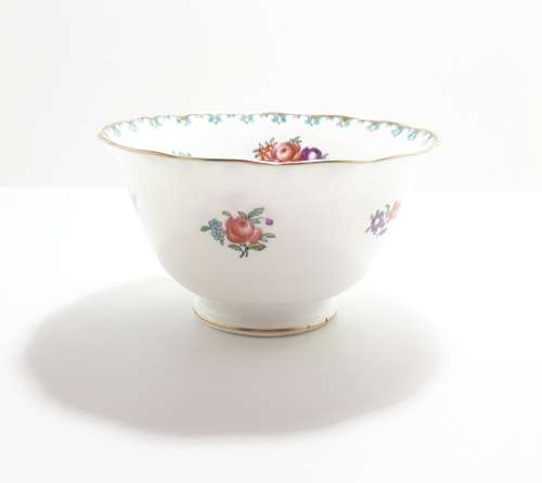 1907 Antique Tuscan Fine Porcelain Large Open Sugar Bowl (R.H. and S.L. Plant)