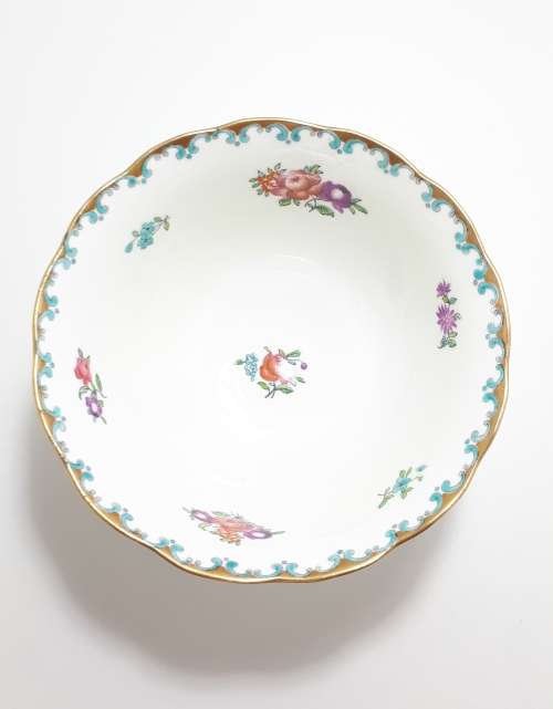 1907 Antique Tuscan Fine Porcelain Large Open Sugar Bowl (R.H. and S.L. Plant)