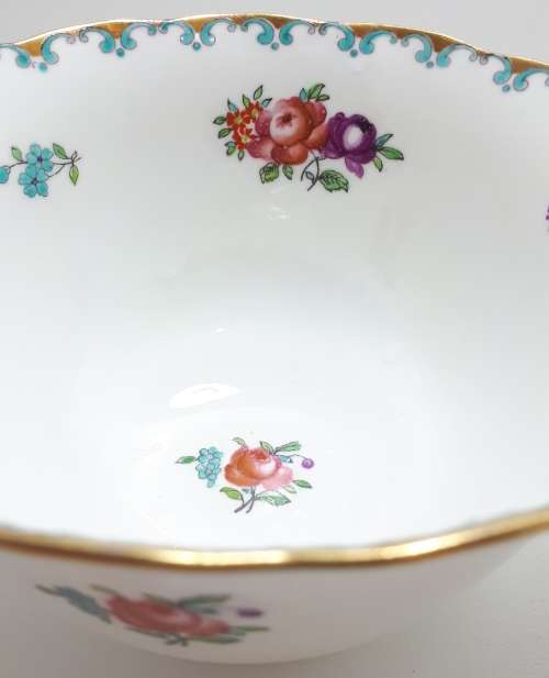 1907 Antique Tuscan Fine Porcelain Large Open Sugar Bowl (R.H. and S.L. Plant)