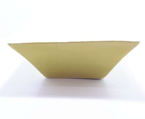Large and Heavy Hand Decorated Under Glaze Ceramic Salad / Fruit Bowl  Pear Green