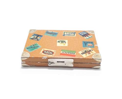 Collectable Vintage Austrian Flapjack Suitcase Ladies Compact