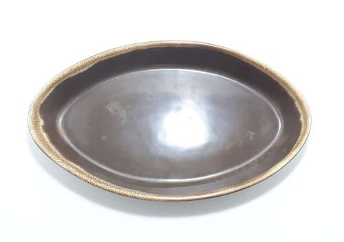 Brown and Cream Vintage Oval Ceramic Baking / Casserole Dish