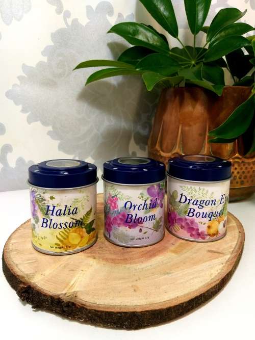 Set Of 3 Assorted & Collectable Ceylon Tea Tins With Original Content