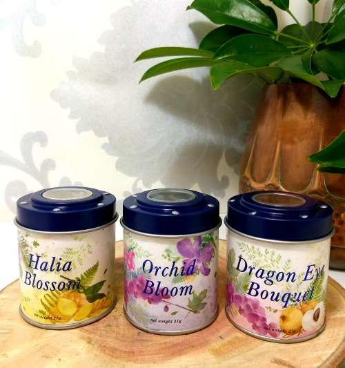 Set Of 3 Assorted & Collectable Ceylon Tea Tins With Original Content