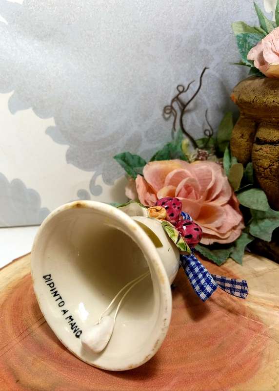 Vintage & Collectable Italian Porcelain Hand Painted Table Bell