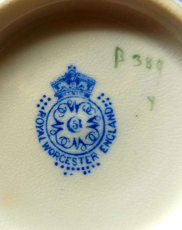Vintage Blue Willow Royal Worcester Trio  Cup, Saucer & Tea Plate