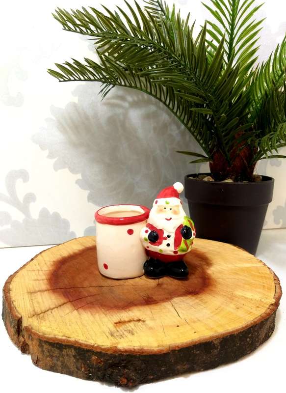 Cute Little Porcelain Santa Toothpick Holder