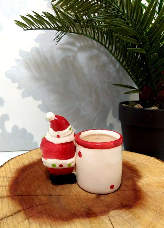 Cute Little Porcelain Santa Toothpick Holder