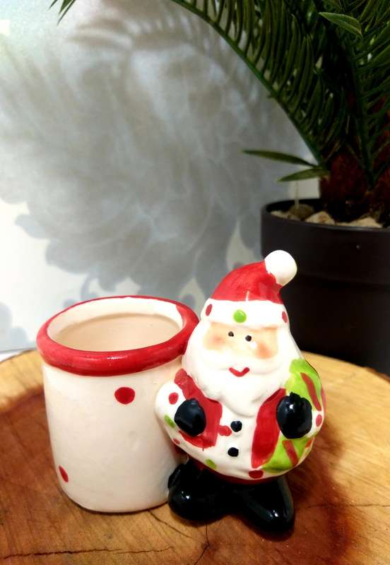 Cute Little Porcelain Santa Toothpick Holder