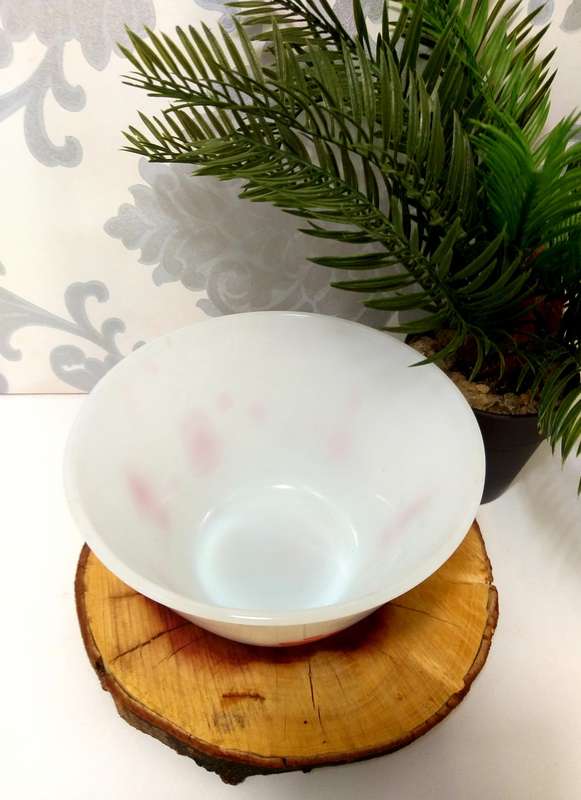 Mid-Century Milk Glass Mixing Bowl