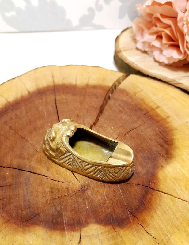 Small Brass Shoe-Shaped Ladies Ashtray