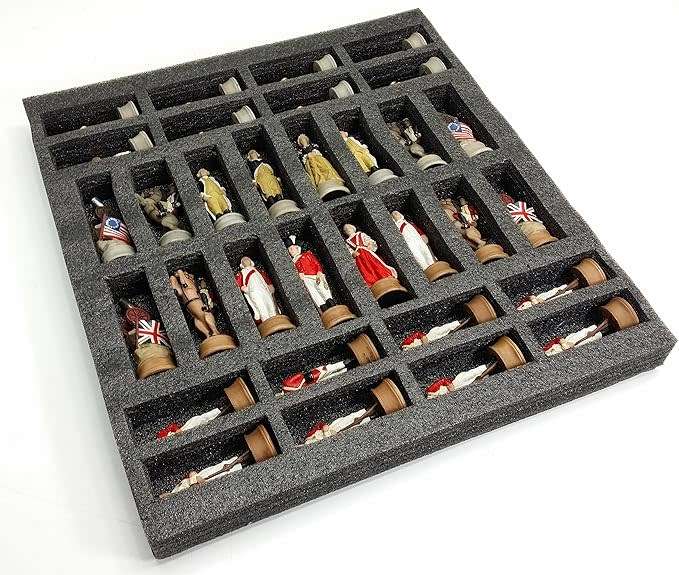 American Revolution / Revolutionary / Independence War Chess Men Set