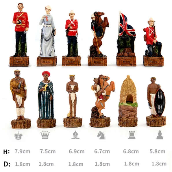 Zulu War Character themed chess game