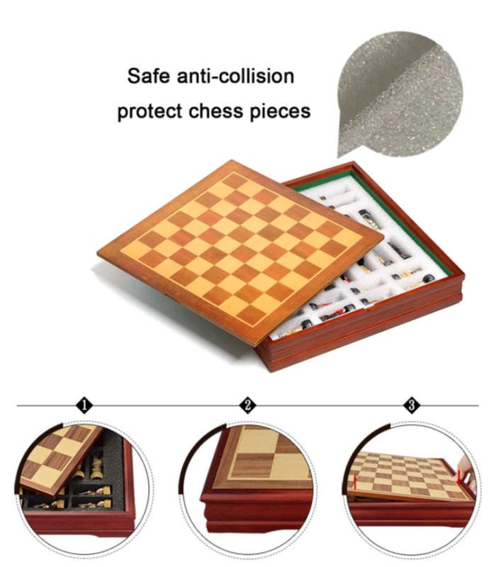 Lord of the Rings Character Themed Chess Set with Wooden Board