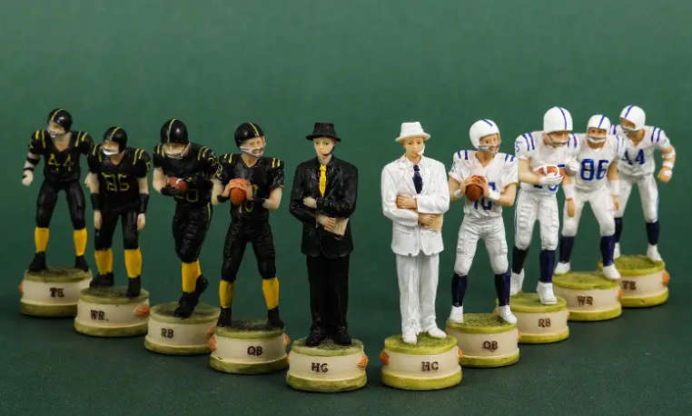 Foot Ball Character themed chess game only chess pieces