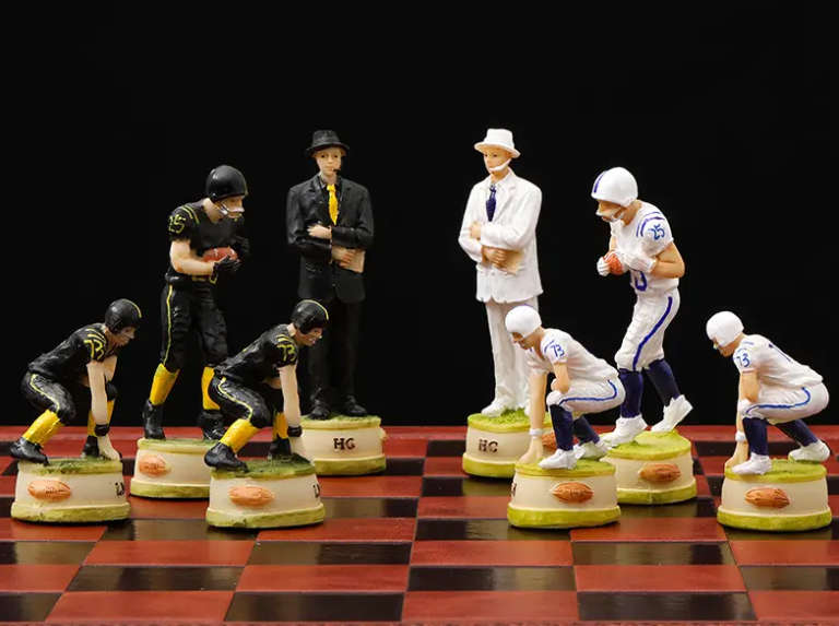 Foot Ball Character themed chess game only chess pieces