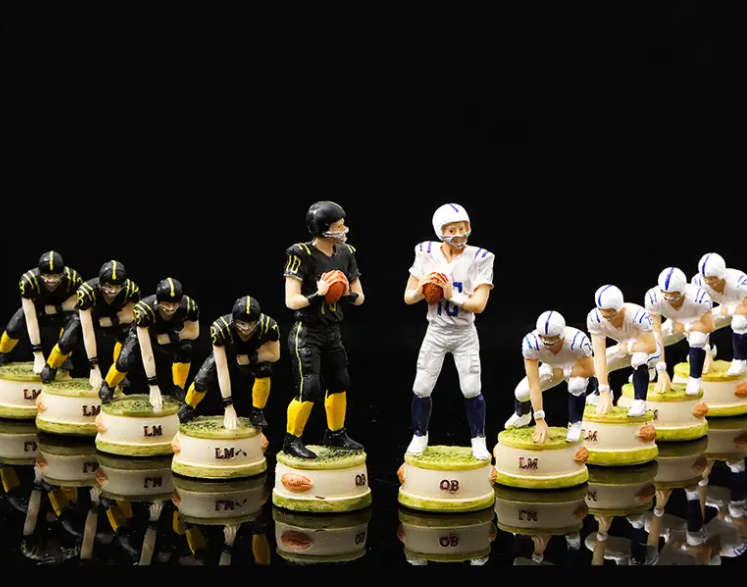 Foot Ball Character themed chess game only chess pieces