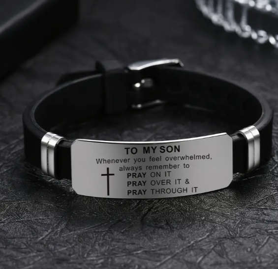 Inspirational bible verse bracelet for my son