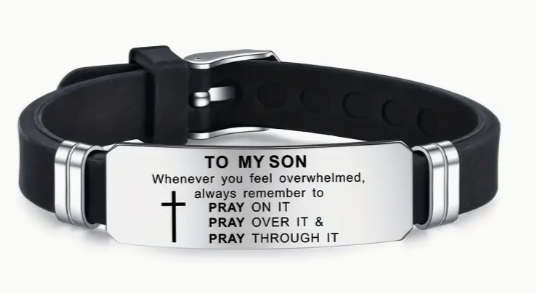 Inspirational bible verse bracelet for my son