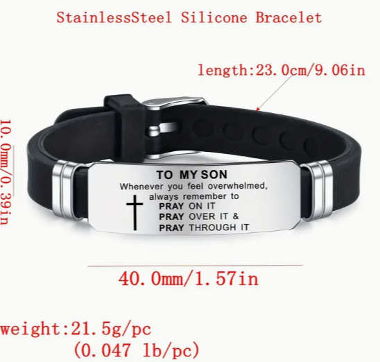 Inspirational bible verse bracelet for my son