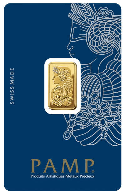 Pamp 5g Pure 999.9 Fine Gold Bar 24KT