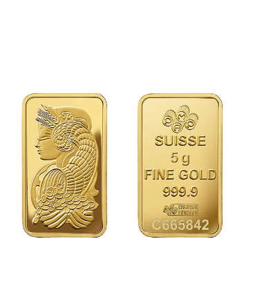 Pamp 5g Pure 999.9 Fine Gold Bar 24KT