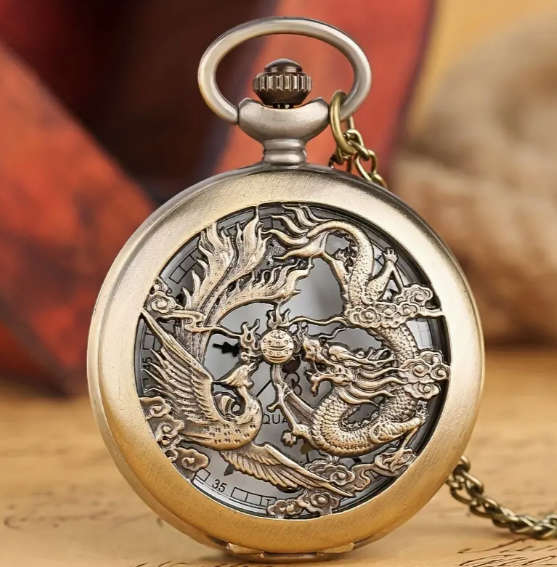 Dragon Phoenix Pocket Watch