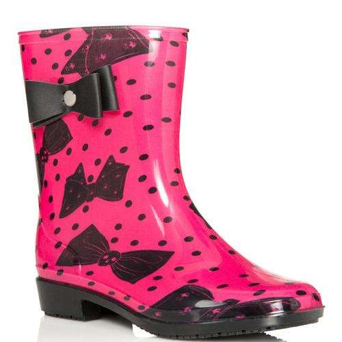 IRON FIST GUMBOOTS - BOWED OVER CROPPED RAIN BOOTS - SIZE 5