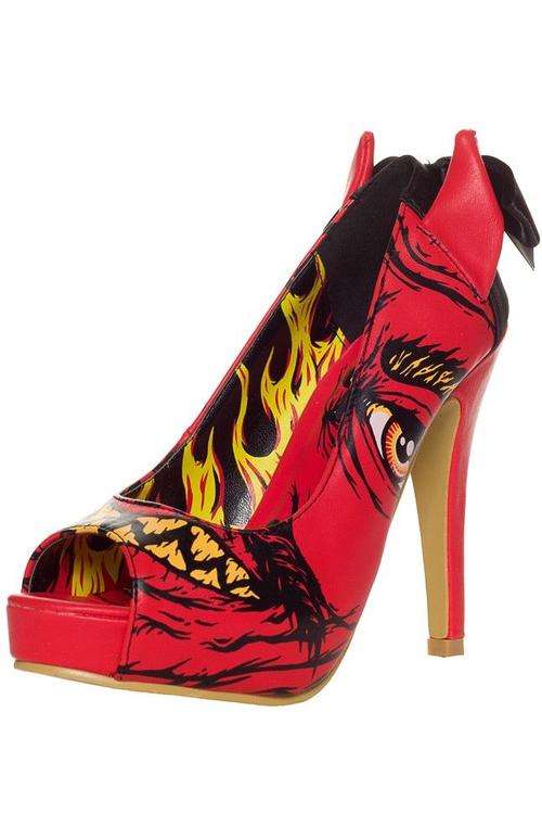 IRON FIST HEELS - SOUL STEALER PEEPTOE PLATFORM - SIZE 6 (W/H)