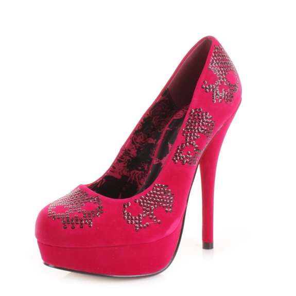 IRON FIST HEELS - SUGAR HICCUP PLATFORM RED - SIZE 6