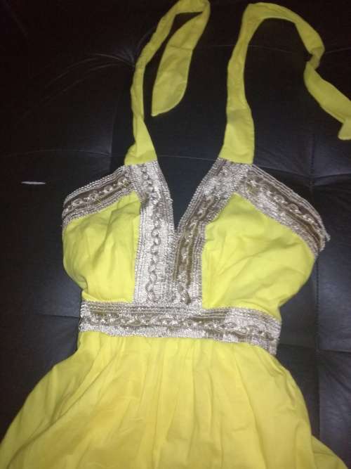 Grecian Canary Yellow dress