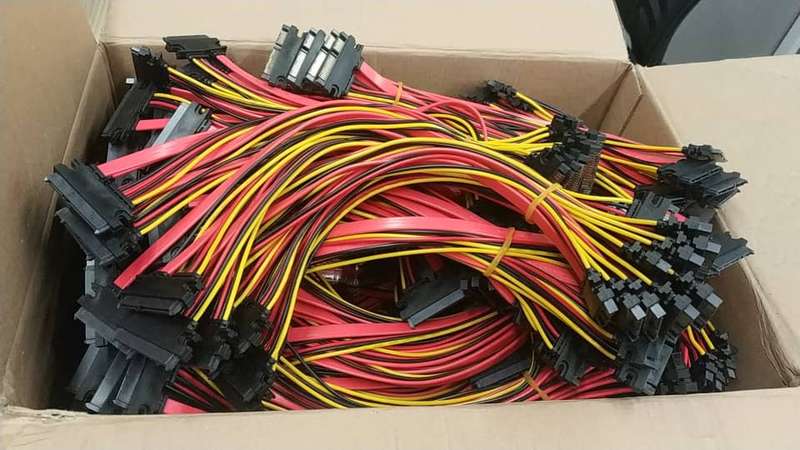 SATA 7P+15P Male To Female Extention Cable