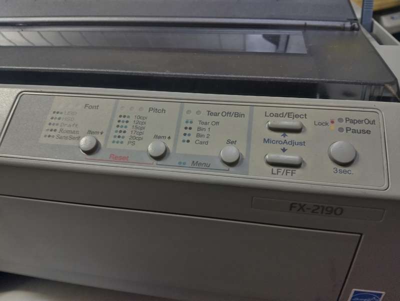 Epson Dot Matrix Printer Model FX-2190 (P362A) - Refurbished