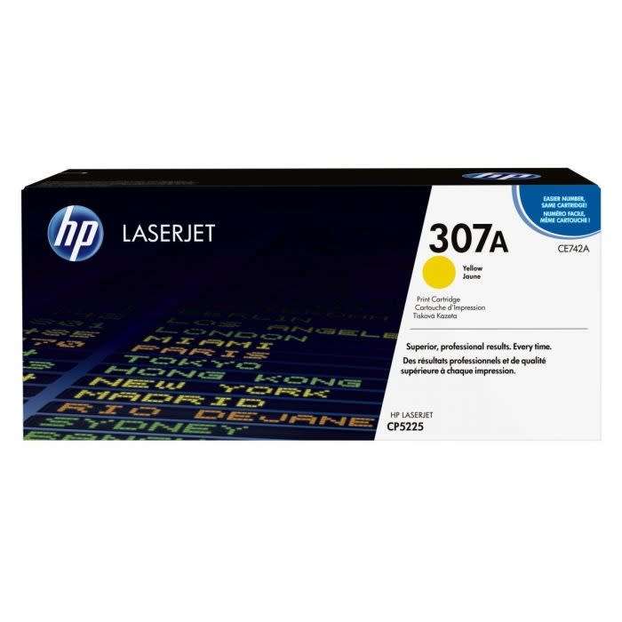 HP 307A (CE742A) Yellow Original LaserJet Toner Cartridge